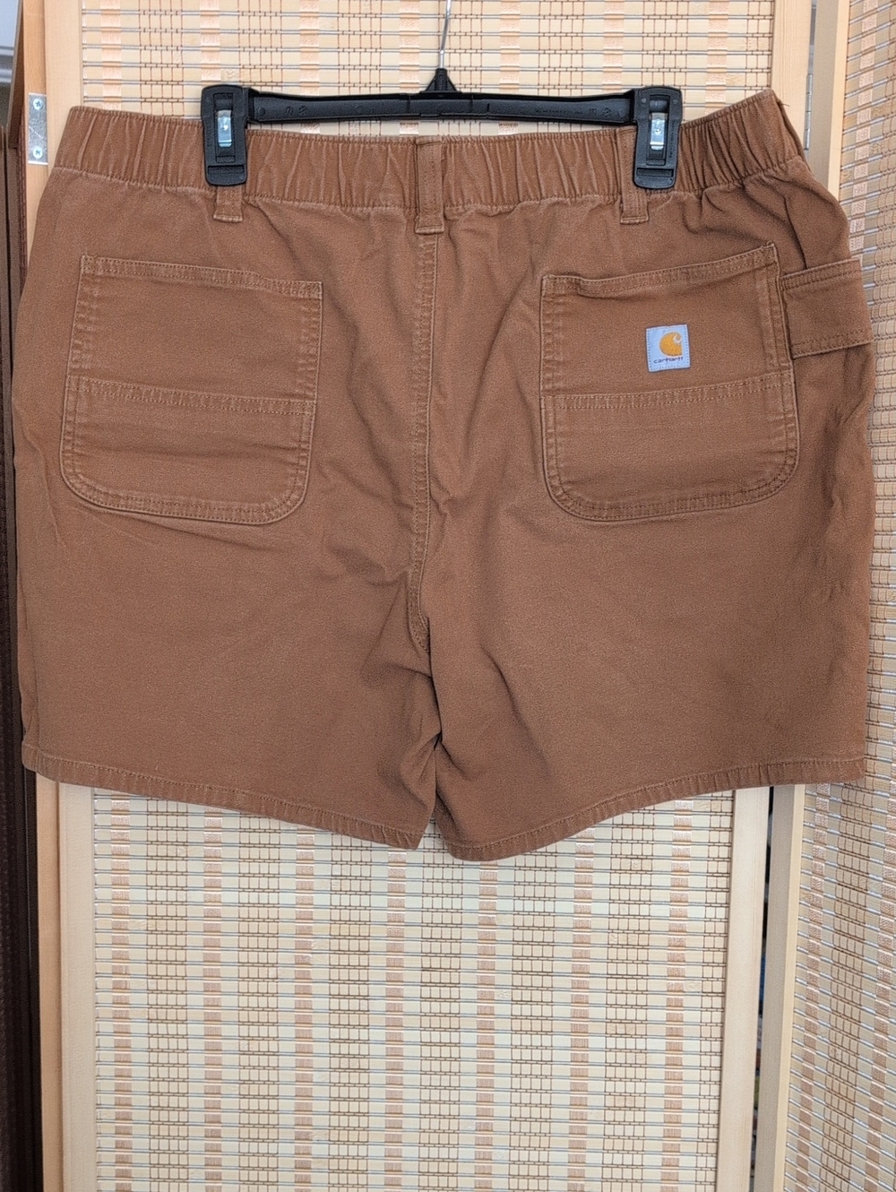 Carhartt Women's Brown Utility Canvas Shorts with Back Pockets